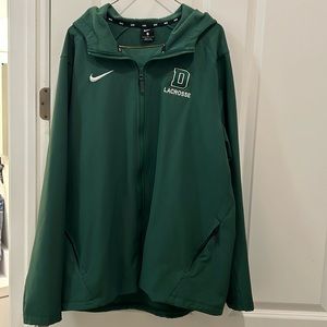 Men’s Dartmouth Lacrosse hooded lightweight full zip jacket.